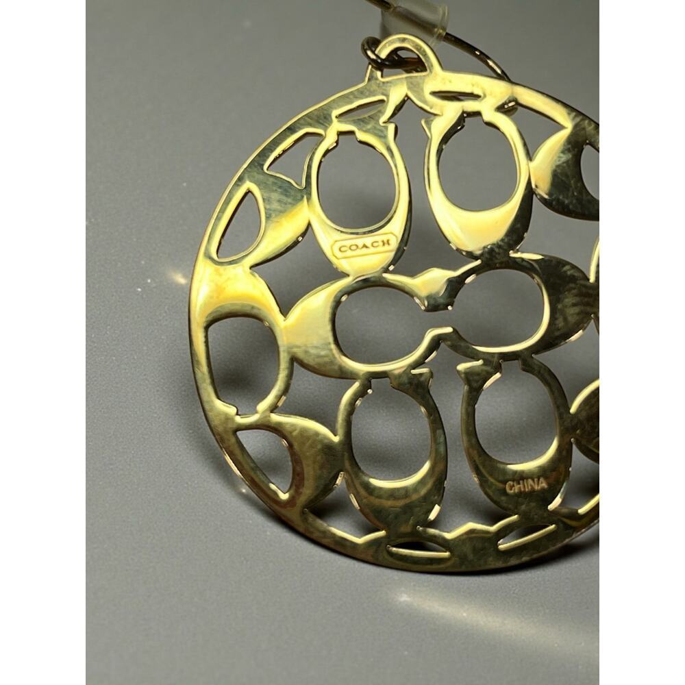 Coach Signature Gold Filigree Necklace, Bangle & Earring Jewelry Set - Picture 6 of 9